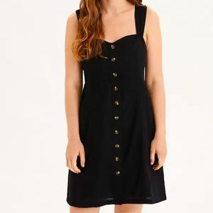 American Eagle Black Button-Down Dress